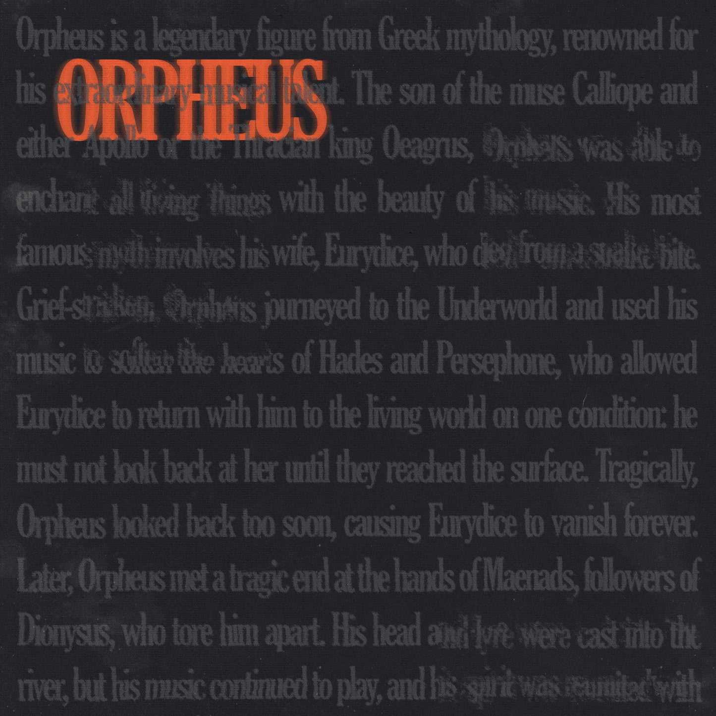 ORPHEUS_1 LIBRARY